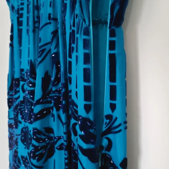 Hale Bob Velvet Print Silk Blend Dress Size X-Small - Picture 14 of 16